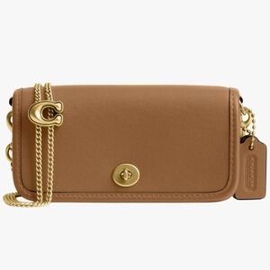 Coach Dinky 14 Tan Leather Crossbody Bag